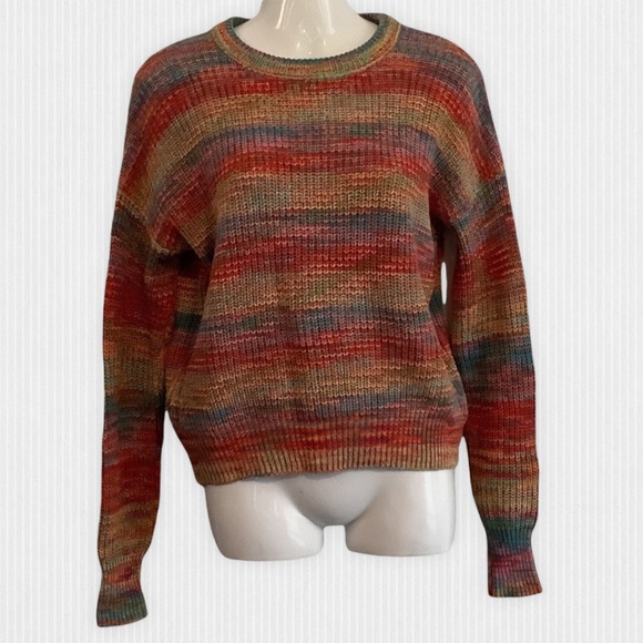 Urban Outfitters Sweaters - Urban Outfitters Rainbow Stripe Crewneck Pullover Sweater Small
